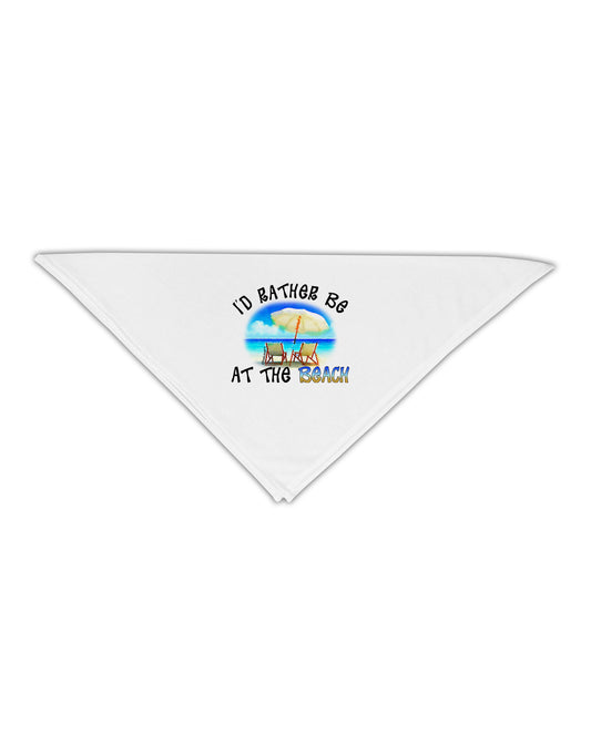 I'd Rather Be At The Beach Adult 19&#x22; Square Bandana-Square Bandanas-TooLoud-White-One-Size-Adult-Davson Sales