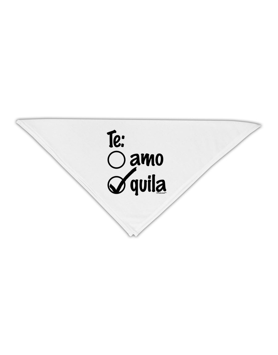 Tequila Checkmark Design Adult 19&#x22; Square Bandana by TooLoud-Square Bandanas-TooLoud-White-One-Size-Adult-Davson Sales