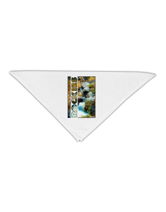 Rockies Waterfall with Text Adult 19&#x22; Square Bandana-Square Bandanas-TooLoud-White-One-Size-Adult-Davson Sales