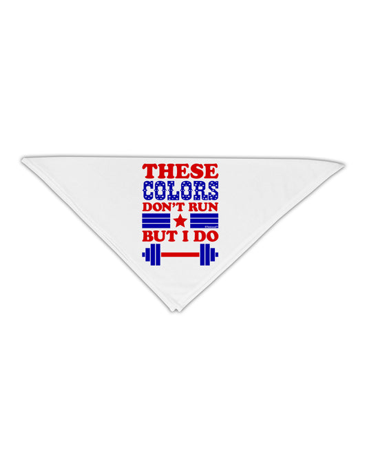 These Colors Don't Run But I Do - Patriotic Workout Adult 19" Square Bandana-Square Bandanas-TooLoud-White-One-Size-Adult-Davson Sales