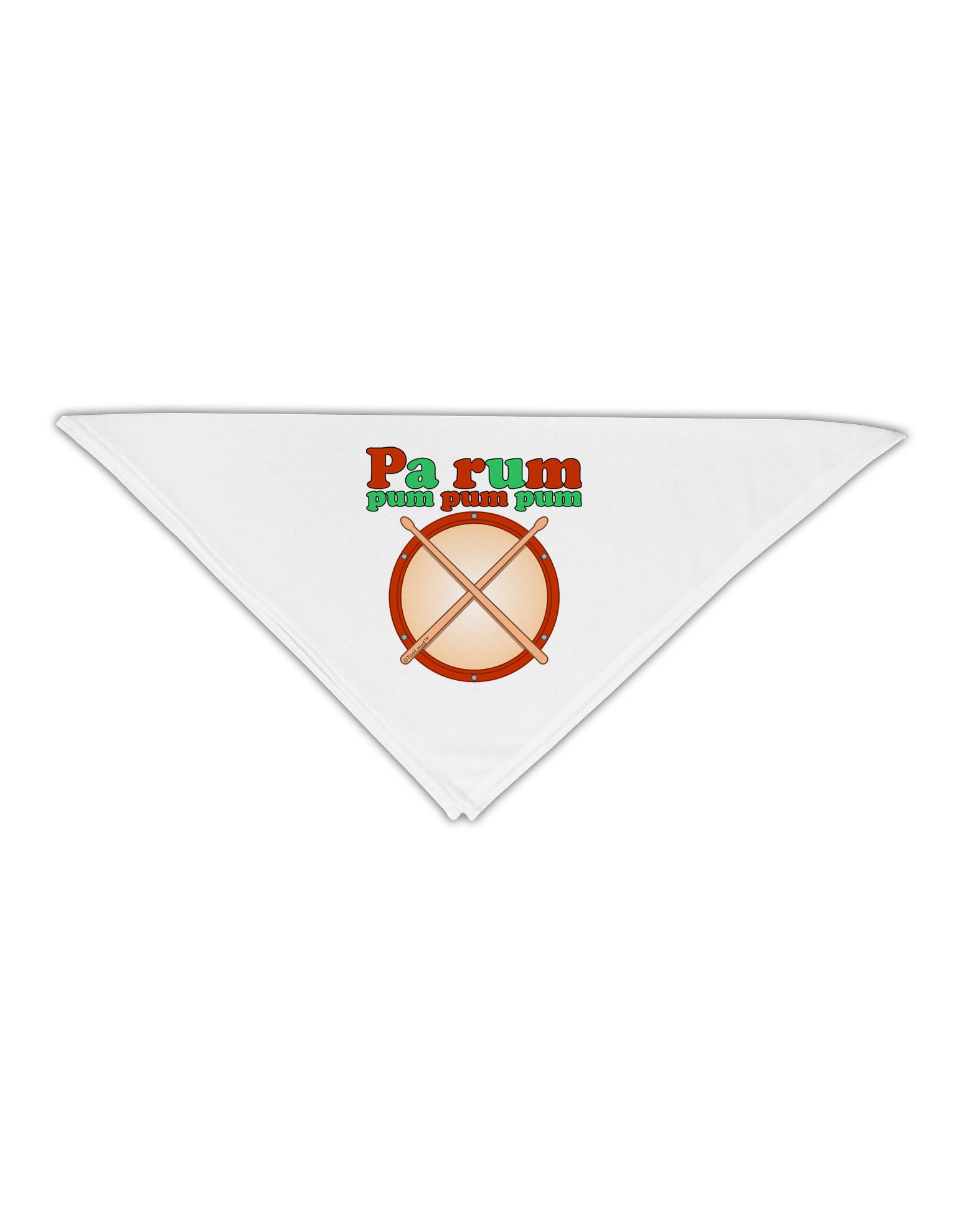 Pa Rum Pum Pum Pum Adult 19" Square Bandana-Square Bandanas-TooLoud-White-One-Size-Adult-Davson Sales
