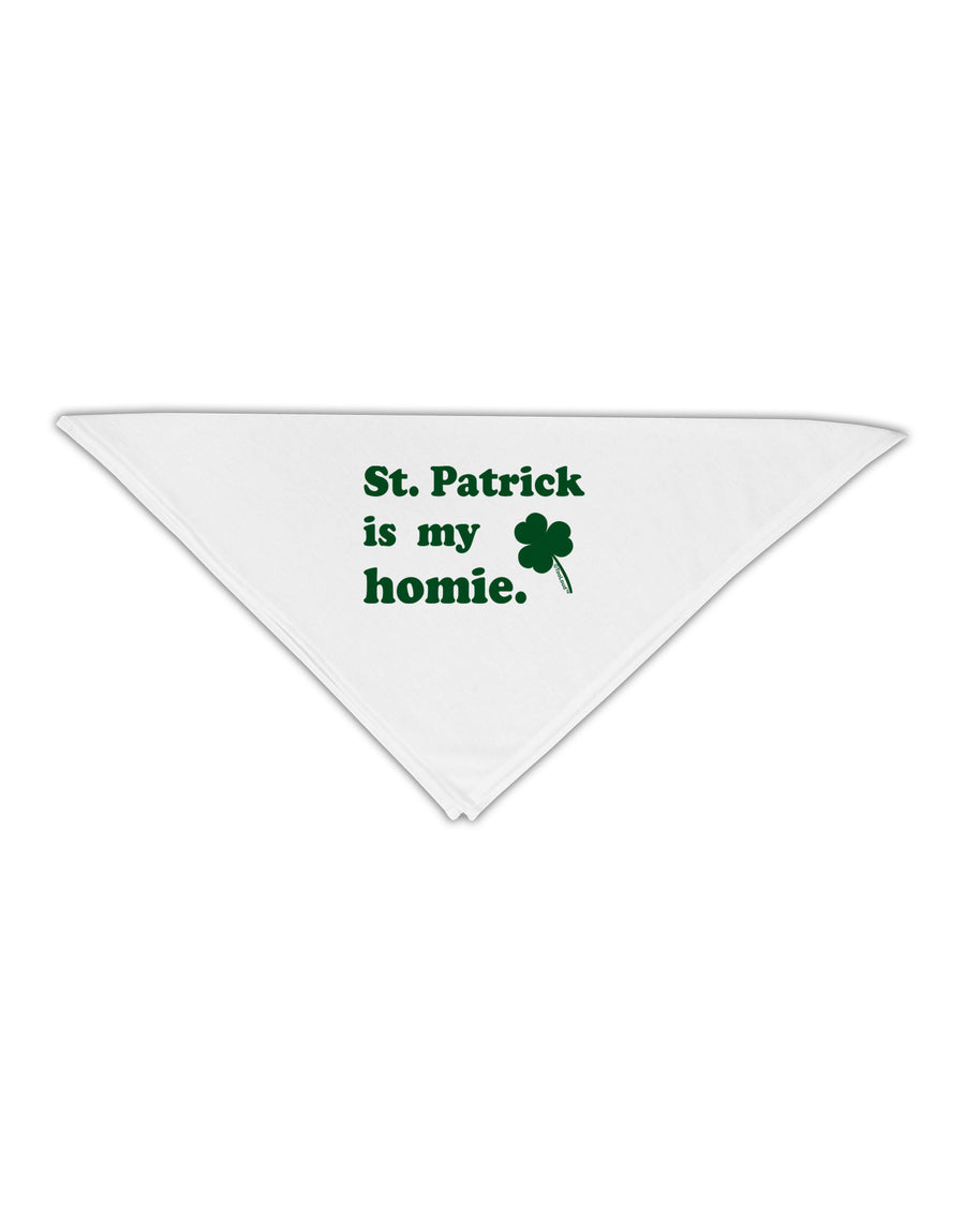 St Patrick is my Homie Adult 19&#x22; Square Bandana-Square Bandanas-TooLoud-White-One-Size-Adult-Davson Sales