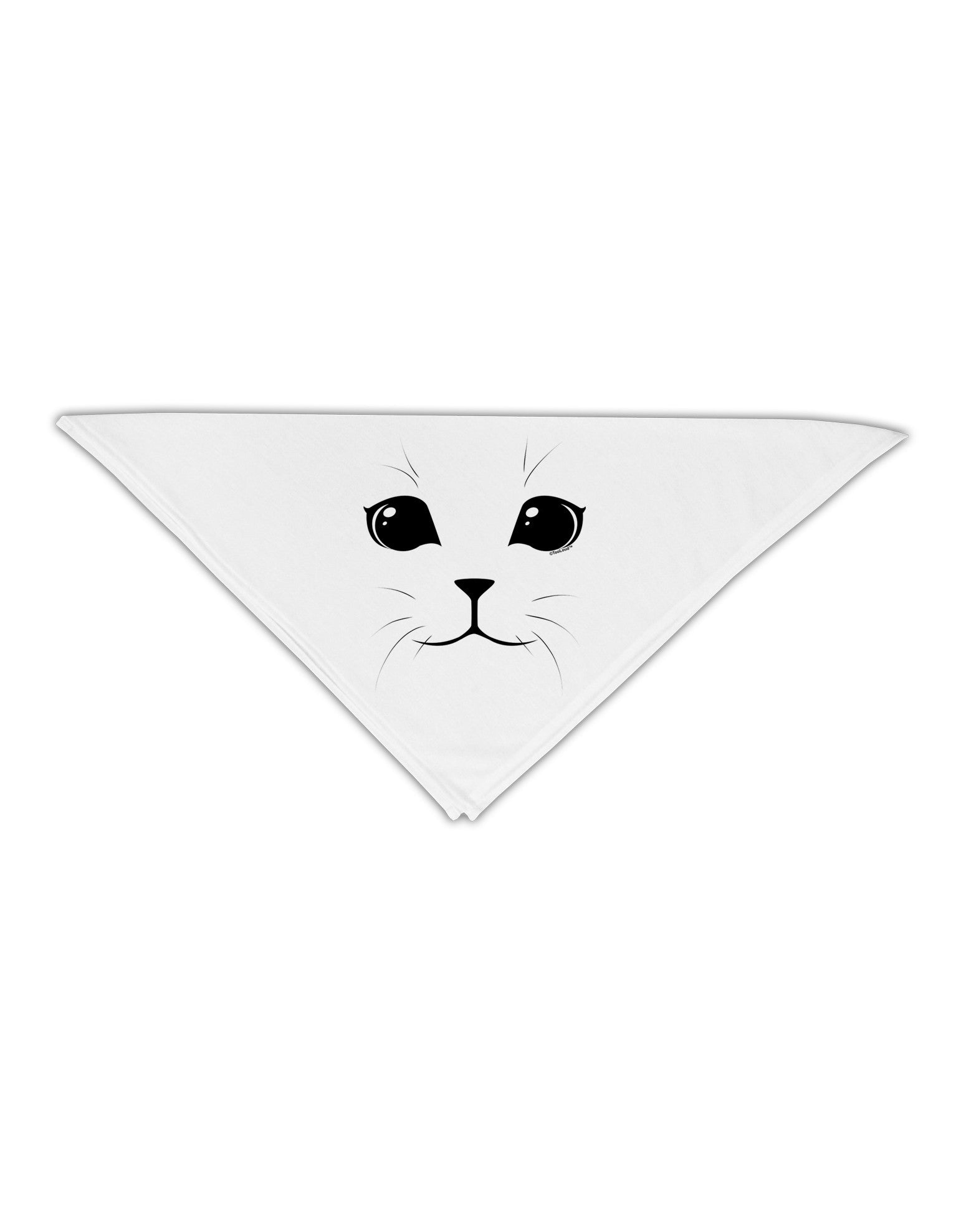 Cute Cat Face Adult 19&#x22; Square Bandana by-Square Bandanas-TooLoud-White-One-Size-Adult-Davson Sales