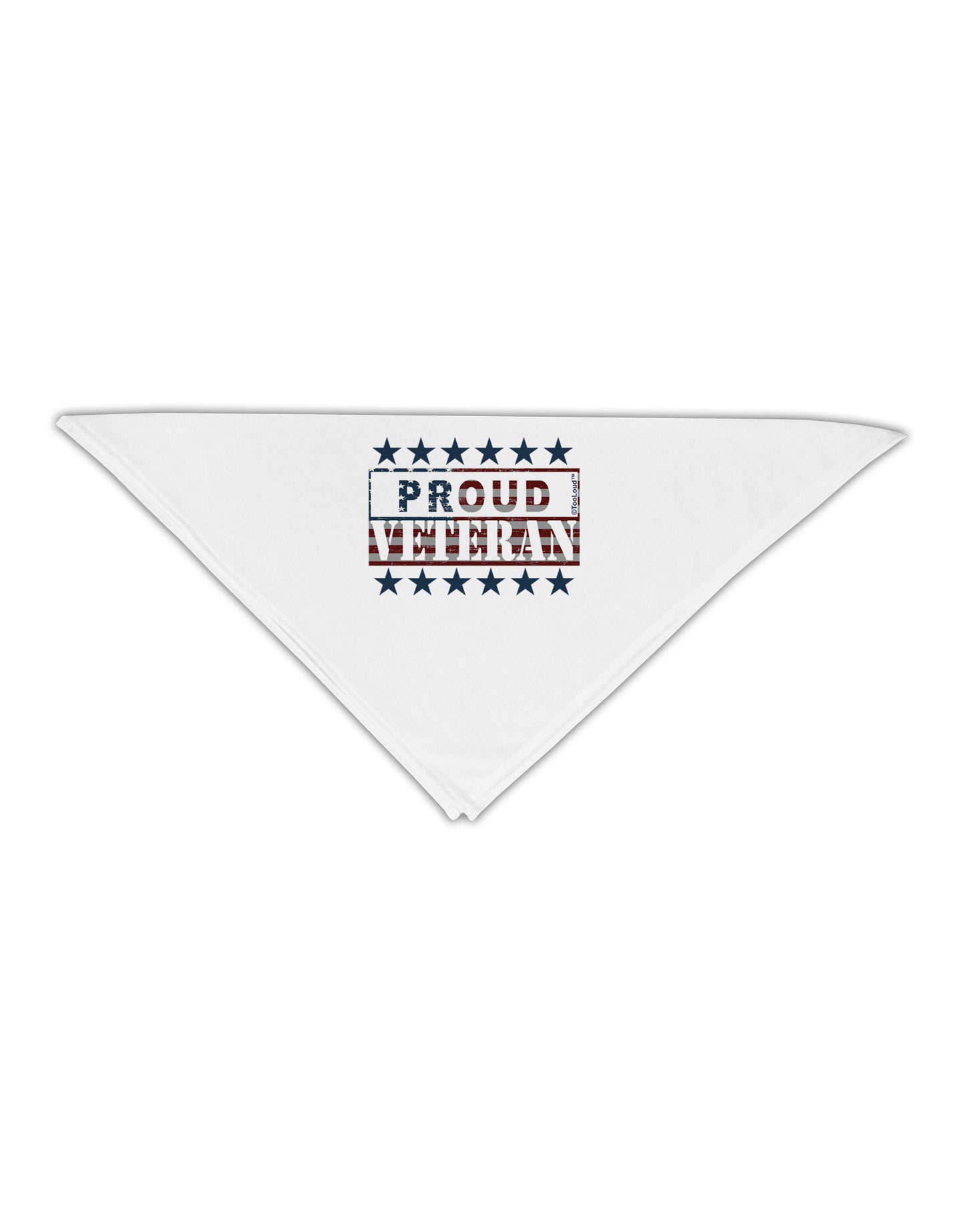 Proud Veteran Flag Adult 19" Square Bandana-Square Bandanas-TooLoud-White-One-Size-Adult-Davson Sales