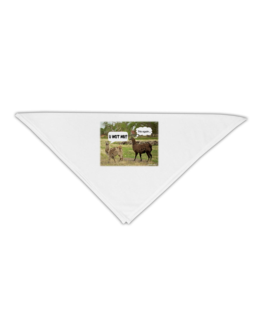 Angry Standing Llamas Adult 19&#x22; Square Bandana by TooLoud-Square Bandanas-TooLoud-White-One-Size-Adult-Davson Sales