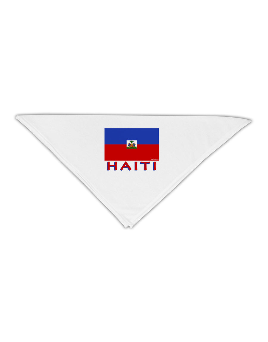 Haiti Flag Adult 19&#x22; Square Bandana-Square Bandanas-TooLoud-White-One-Size-Adult-Davson Sales