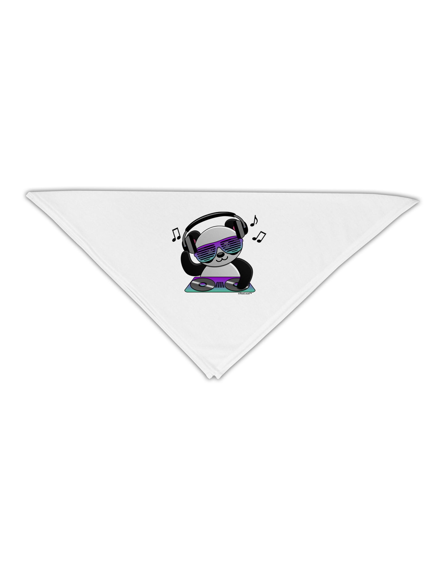 Panda DJ Adult 19&#x22; Square Bandana-Square Bandanas-TooLoud-White-One-Size-Adult-Davson Sales