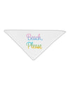 Beach Please - Summer Colors Adult 19&#x22; Square Bandana-Square Bandanas-TooLoud-White-One-Size-Adult-Davson Sales