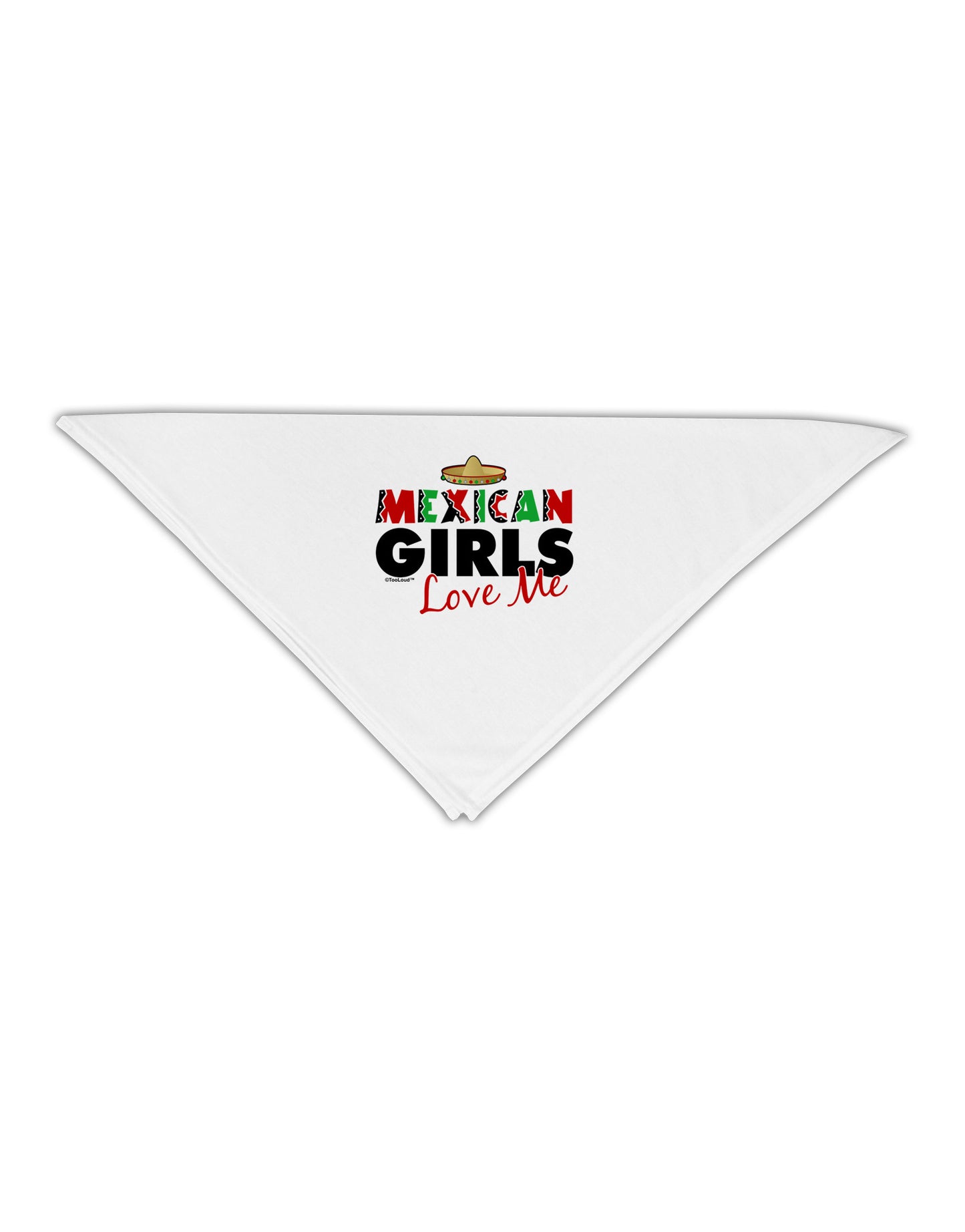 Mexican Girls Love Me Adult 19" Square Bandana-Square Bandanas-TooLoud-White-One-Size-Adult-Davson Sales