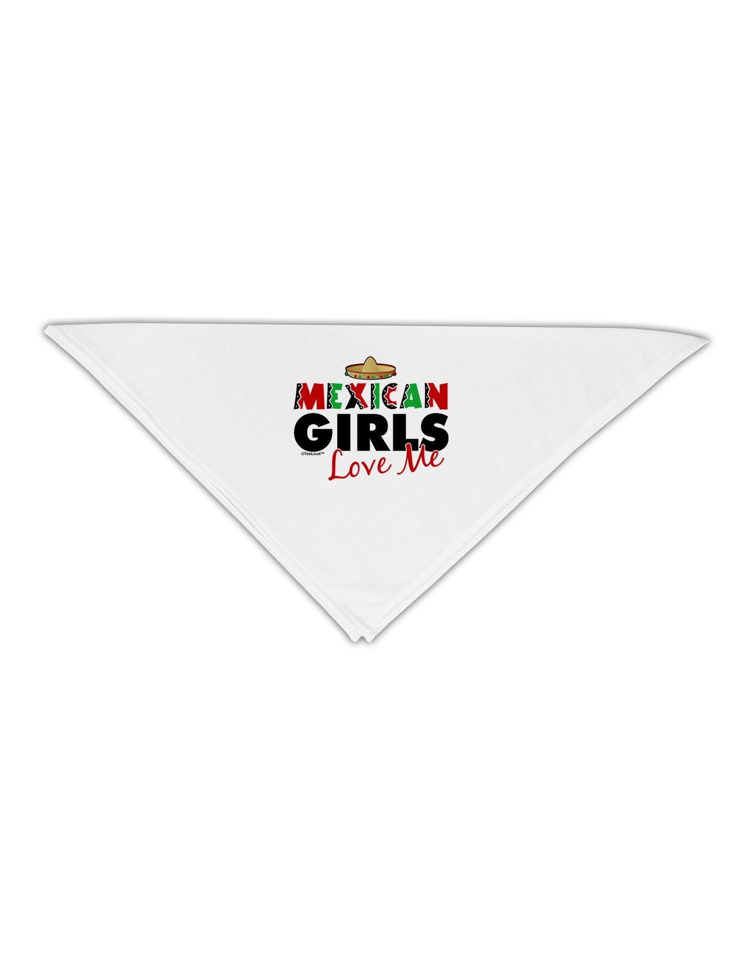 Mexican Girls Love Me Adult 19" Square Bandana-Square Bandanas-TooLoud-White-One-Size-Adult-Davson Sales