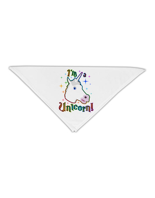 I'm a Unicorn Adult 19&#x22; Square Bandana-Square Bandanas-TooLoud-White-One-Size-Adult-Davson Sales