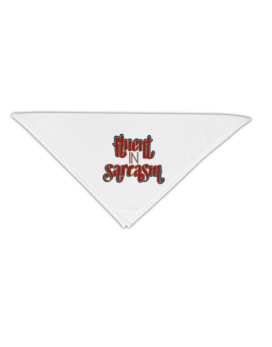 Fluent in Sarcasm Adult 19 Inch Square Bandana-Bandanas-TooLoud-White-One-Size-Adult-Davson Sales