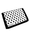 Black Polka Dots on White Trifold Wallet All Over Print by TooLoud