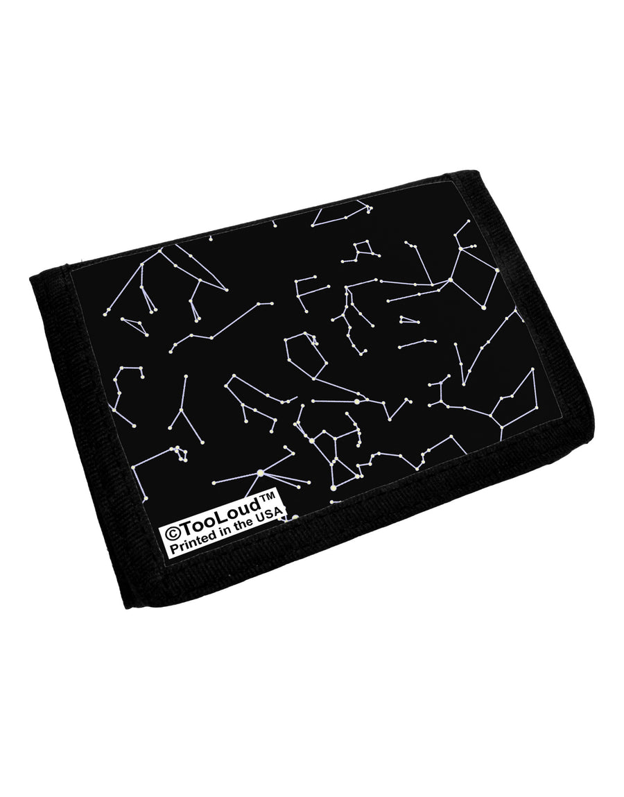 Constellations Black All Over Trifold Wallet All Over Print-Wallet-TooLoud-White-One Size-Davson Sales