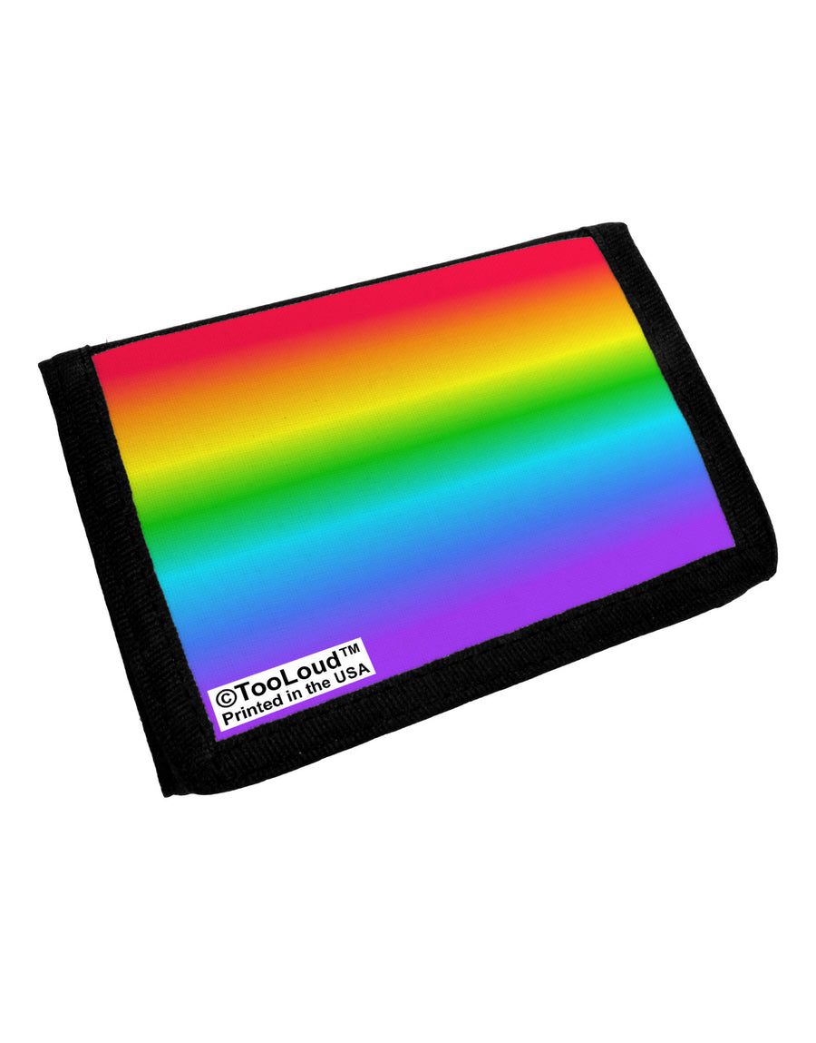 Horizontal Rainbow Gradient Trifold Wallet All Over Print by