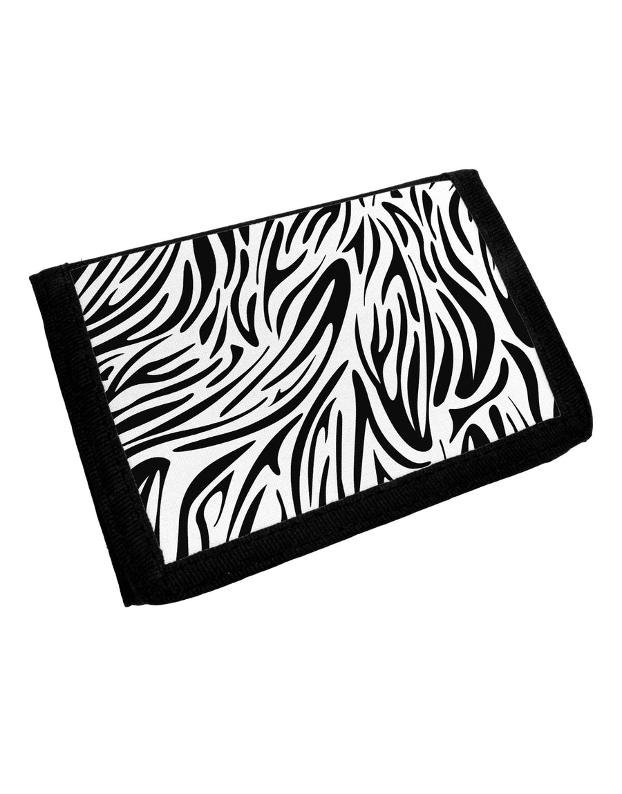 Zebra Print Trifold Wallet All Over Print-Wallet-TooLoud-White-One Size-Davson Sales