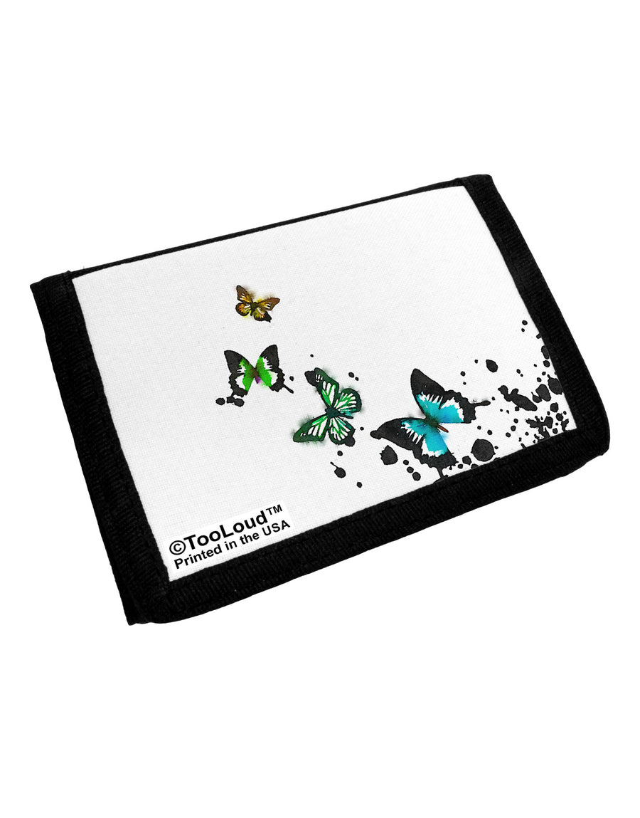 Splatter Butterflies AOP Trifold Wallet All Over Print-Wallet-TooLoud-White-One Size-Davson Sales