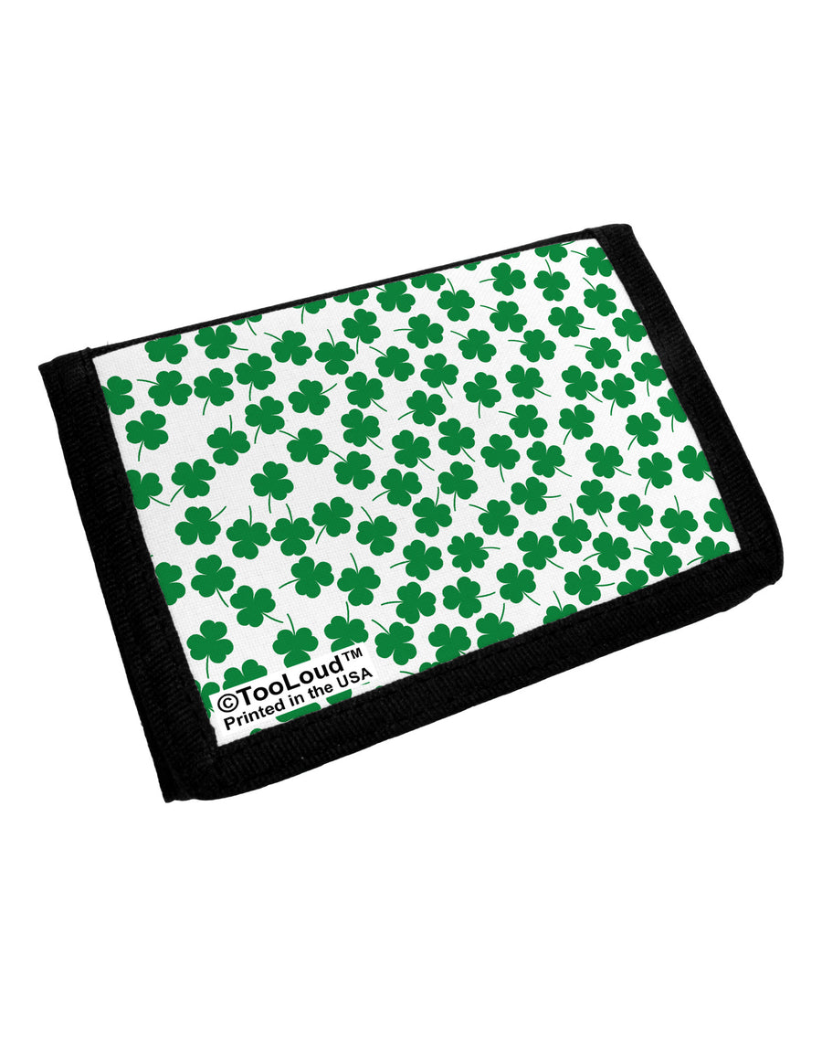 Find the 4 Leaf Clover Shamrocks Trifold Wallet All Over Print-Wallet-TooLoud-White-One Size-Davson Sales