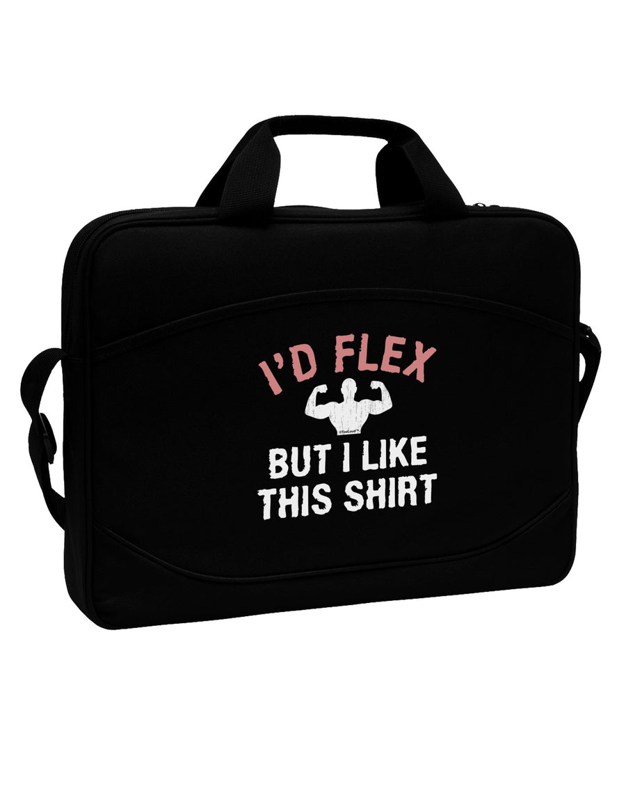 I'd Flex But I Like This Shirt 15&#x22; Dark Laptop / Tablet Case Bag-Laptop / Tablet Case Bag-TooLoud-Black-White-15 Inches-Davson Sales