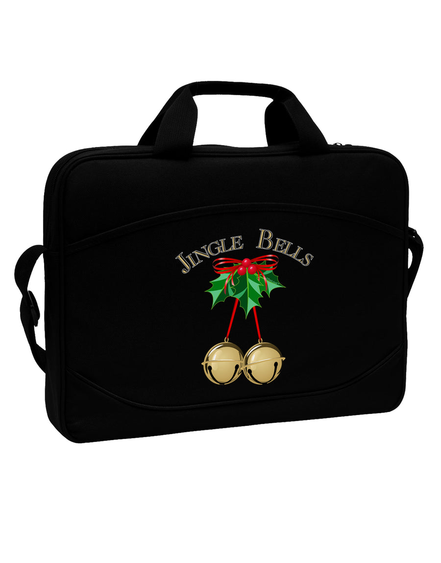 Jingle Bells 15&#x22; Dark Laptop / Tablet Case Bag by TooLoud-Laptop / Tablet Case Bag-TooLoud-Black-Davson Sales