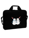 Cute Snowman Couple 15&#x22; Dark Laptop / Tablet Case Bag by TooLoud-Laptop / Tablet Case Bag-TooLoud-Black-Davson Sales