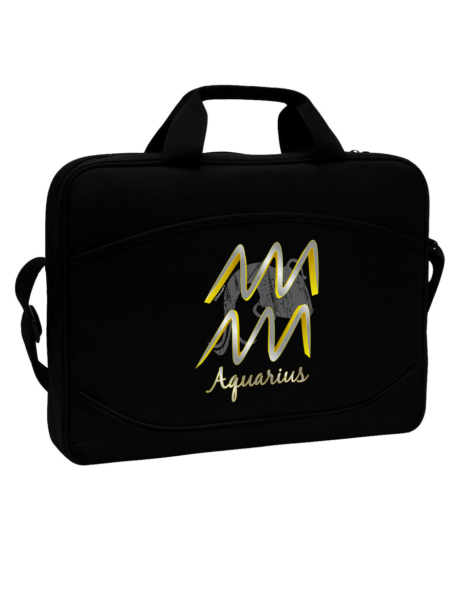Aquarius Symbol 15&#x22; Dark Laptop / Tablet Case Bag-Laptop / Tablet Case Bag-TooLoud-Black-White-15 Inches-Davson Sales