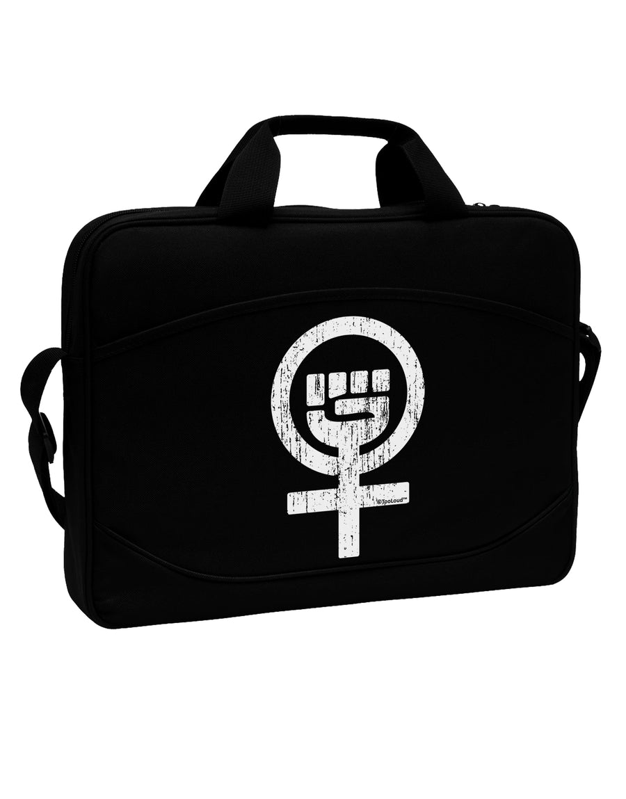 Distressed Feminism Symbol 15&#x22; Dark Laptop / Tablet Case Bag by TooLoud-Laptop / Tablet Case Bag-TooLoud-Black-Davson Sales