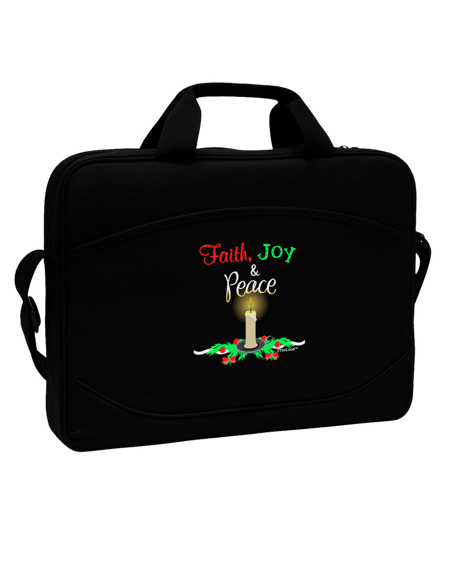 Christmas Candle with Text 15&#x22; Dark Laptop / Tablet Case Bag-Laptop / Tablet Case Bag-TooLoud-Black-White-Davson Sales