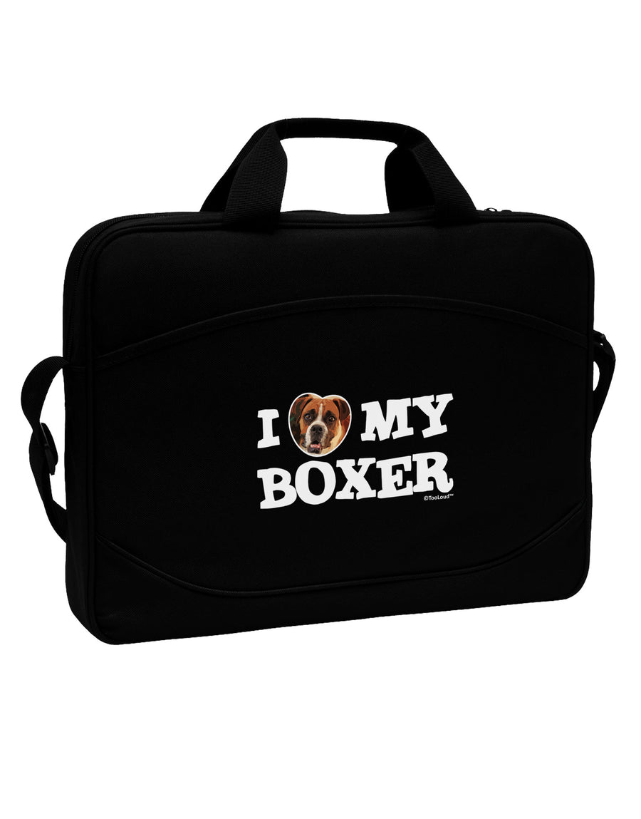 I Heart My Boxer 15&#x22; Dark Laptop / Tablet Case Bag by TooLoud-Laptop / Tablet Case Bag-TooLoud-Black-Davson Sales