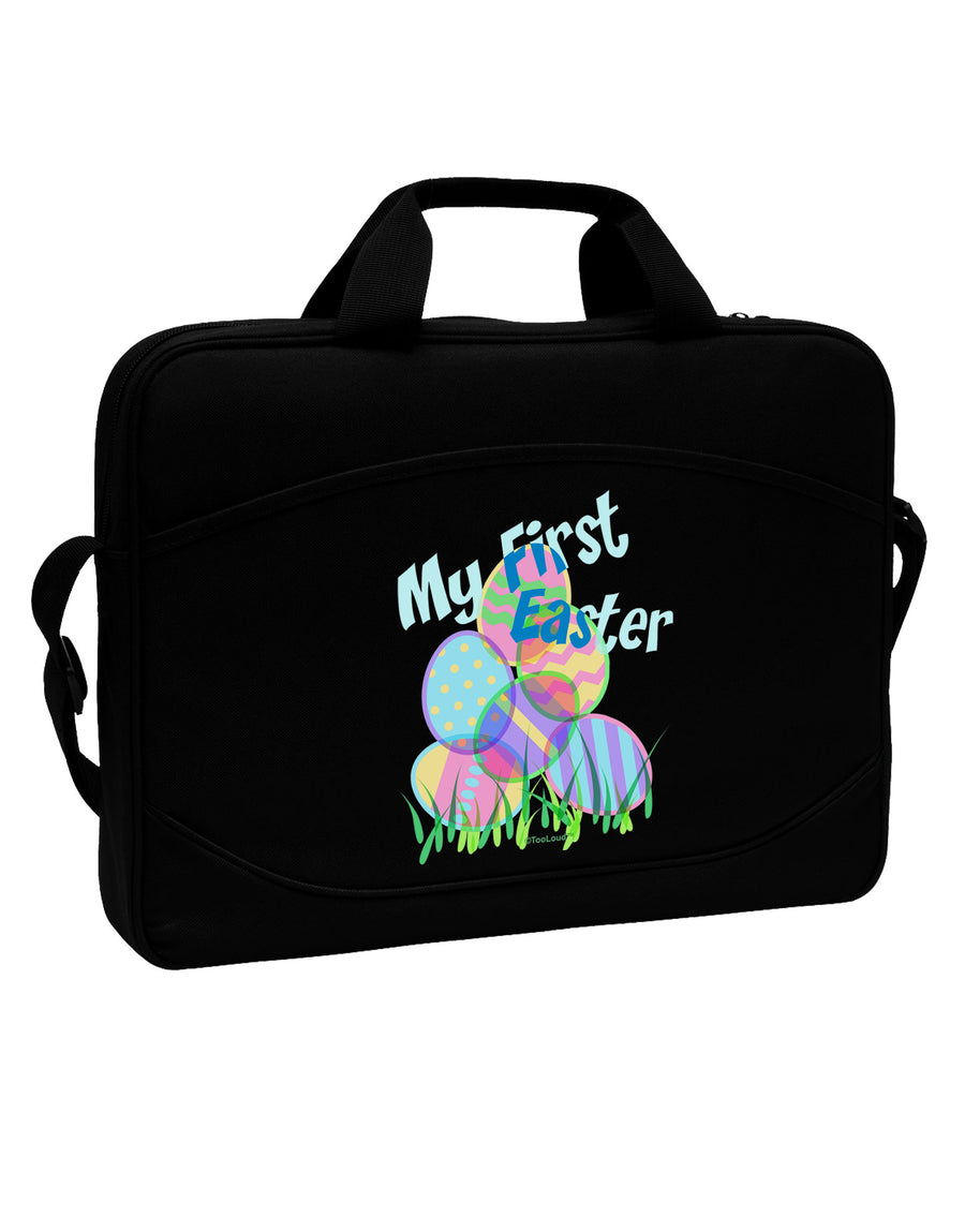 My First Easter Gel Look Print 15&#x22; Dark Laptop / Tablet Case Bag-Laptop / Tablet Case Bag-TooLoud-Black-White-15 Inches-Davson Sales