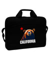 California Republic Design - Grizzly Bear and Star 15&#x22; Dark Laptop / Tablet Case Bag by TooLoud-Laptop / Tablet Case Bag-TooLoud-Black-Davson Sales