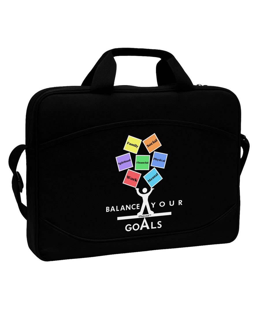 Balance Your Goals 15&#x22; Dark Laptop / Tablet Case Bag-Laptop / Tablet Case Bag-TooLoud-Black-15 Inches-Davson Sales