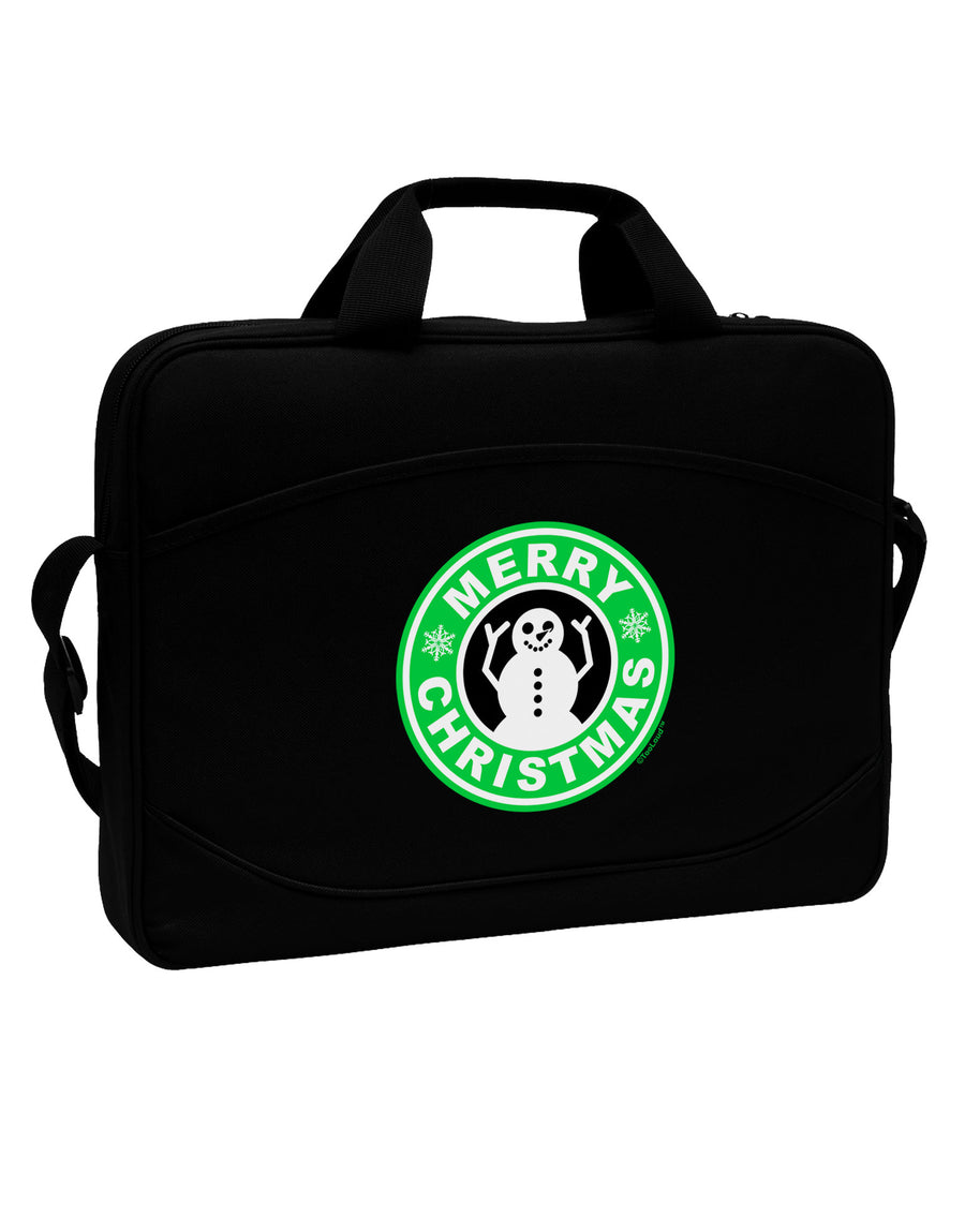 Merry Christmas Latte Logo 15&#x22; Dark Laptop / Tablet Case Bag-Laptop / Tablet Case Bag-TooLoud-Black-White-Davson Sales