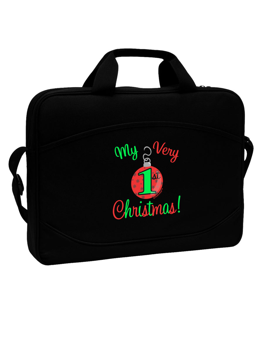 My Very 1st Christmas 15&#x22; Dark Laptop / Tablet Case Bag-Laptop / Tablet Case Bag-TooLoud-Black-White-Davson Sales