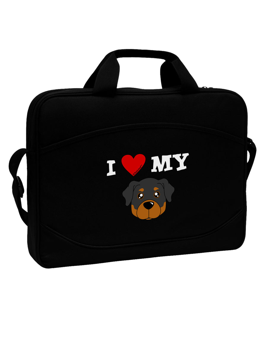 I Heart My - Cute Rottweiler Dog 15&#x22; Dark Laptop / Tablet Case Bag by TooLoud-Laptop / Tablet Case Bag-TooLoud-Black-Davson Sales