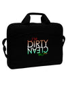 Clean Halo or Dirty Horns - Dirty 15&#x22; Dark Laptop / Tablet Case Bag-Laptop / Tablet Case Bag-TooLoud-Black-White-15 Inches-Davson Sales