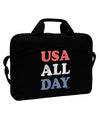 USA All Day - Distressed Patriotic Design 15&#x22; Dark Laptop / Tablet Case Bag by TooLoud-Laptop / Tablet Case Bag-TooLoud-Black-Davson Sales