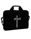 Jesus Saves - Cross Shape Design 15&#x22; Dark Laptop / Tablet Case Bag by TooLoud-Laptop / Tablet Case Bag-TooLoud-Black-Davson Sales