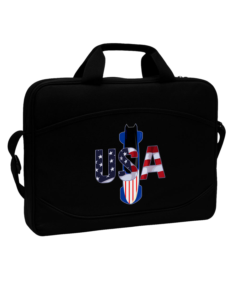 USA Bobsled 15&#x22; Dark Laptop / Tablet Case Bag by TooLoud