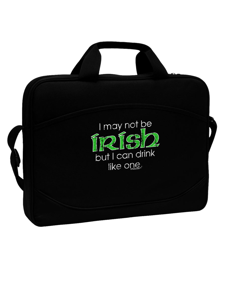 I May Not Be Irish Distressed Text 15&#x22; Dark Laptop / Tablet Case Bag by TooLoud-Laptop / Tablet Case Bag-TooLoud-Black-Davson Sales