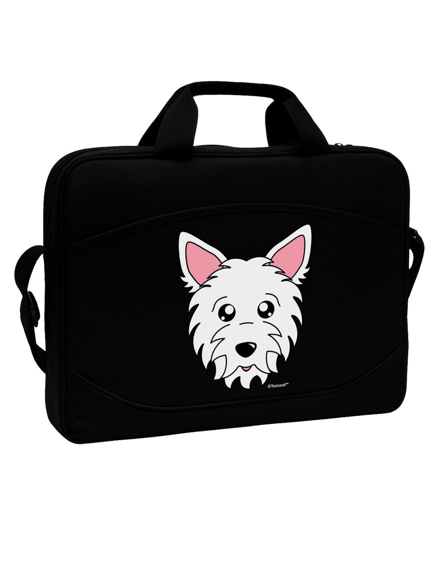 Cute West Highland White Terrier Westie Dog 15&#x22; Dark Laptop / Tablet Case Bag by TooLoud-Laptop / Tablet Case Bag-TooLoud-Black-Davson Sales