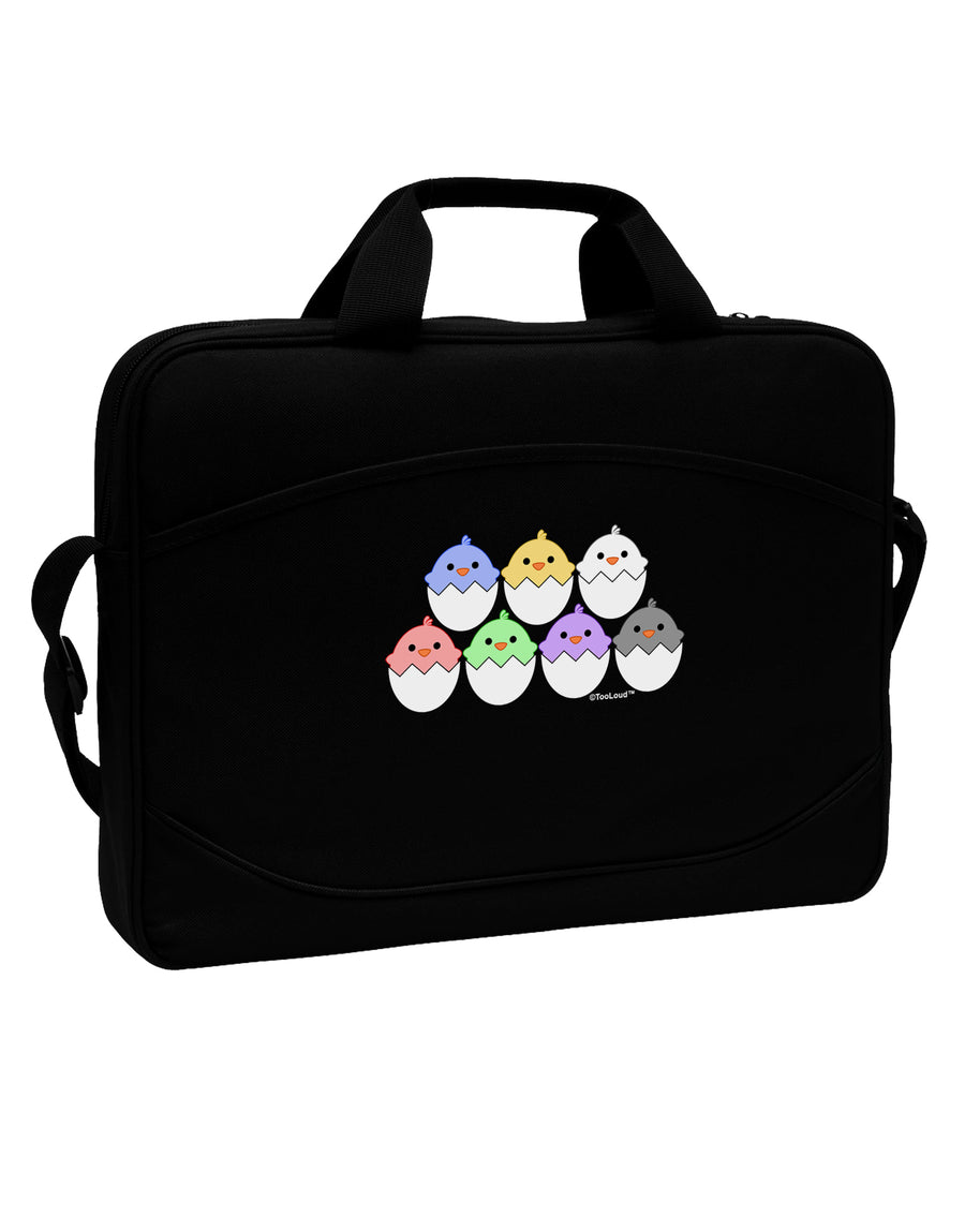 Cute Hatching Chicks Group 15&#x22; Dark Laptop / Tablet Case Bag by TooLoud-Laptop / Tablet Case Bag-TooLoud-Black-Davson Sales