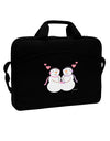 Cute Snowwoman Couple 15&#x22; Dark Laptop / Tablet Case Bag by TooLoud-Laptop / Tablet Case Bag-TooLoud-Black-Davson Sales