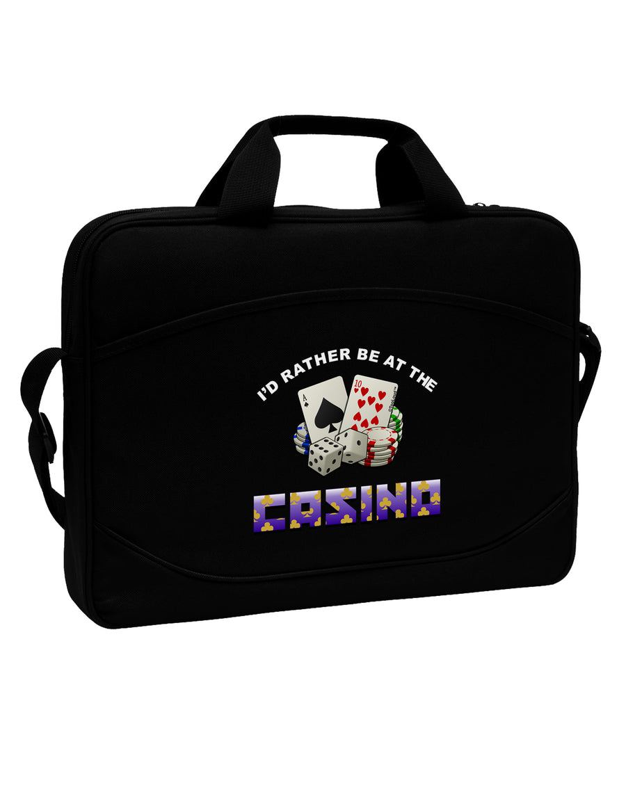 I'd Rather Be At The Casino Funny 15&#x22; Dark Laptop / Tablet Case Bag by TooLoud