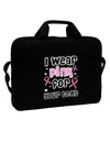 Personalized I Wear Pink for -Name- Breast Cancer Awareness 15&#x22; Dark Laptop / Tablet Case Bag by TooLoud-Laptop / Tablet Case Bag-TooLoud-Black-Davson Sales