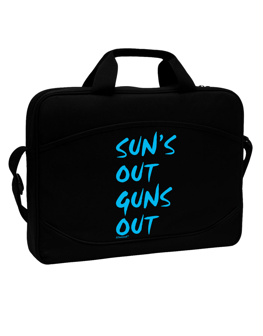 Suns Out Guns Out - Blue 15&#x22; Dark Laptop / Tablet Case Bag by TooLoud-Laptop / Tablet Case Bag-TooLoud-Black-Davson Sales