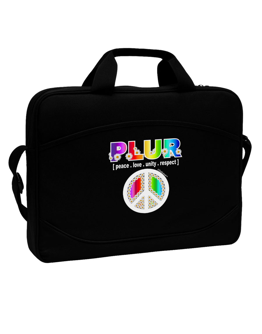 PLUR Rainbow 15&#x22; Dark Laptop / Tablet Case Bag-Laptop / Tablet Case Bag-TooLoud-Black-White-Davson Sales