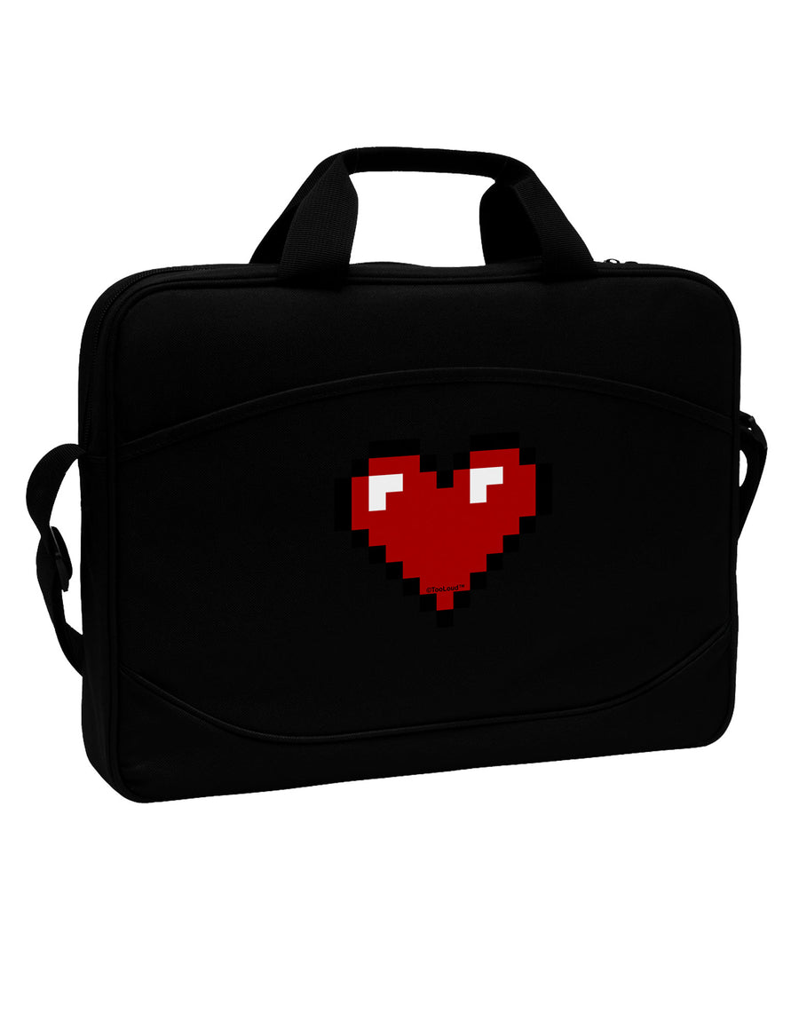 Pixel Heart Design 1 - Valentine's Day 15&#x22; Dark Laptop / Tablet Case Bag by TooLoud-Laptop / Tablet Case Bag-TooLoud-Black-Davson Sales