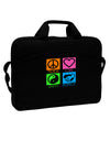 PLUR Squares Color 15&#x22; Dark Laptop / Tablet Case Bag-Laptop / Tablet Case Bag-TooLoud-Black-White-Davson Sales