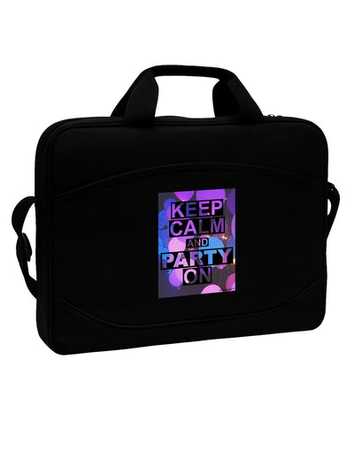 Keep Calm - Party Balloons 15&#x22; Dark Laptop / Tablet Case Bag by TooLoud-Laptop / Tablet Case Bag-TooLoud-Black-15 Inches-Davson Sales